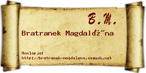 Bratranek Magdaléna névjegykártya